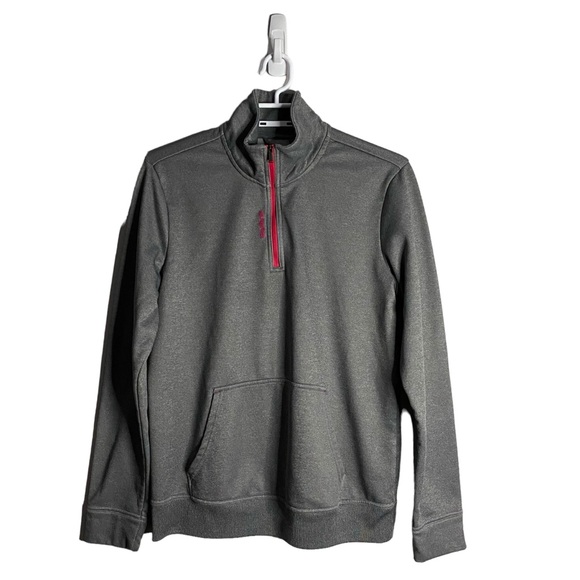 Reebok Girl's Gray 1/2 Zip Performance Wear Sweatshirt - Picture 1 of 7